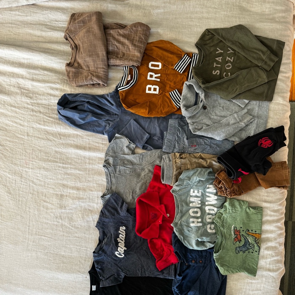 Boys 18m-2t bundle shirts shorts sweatshirts pants